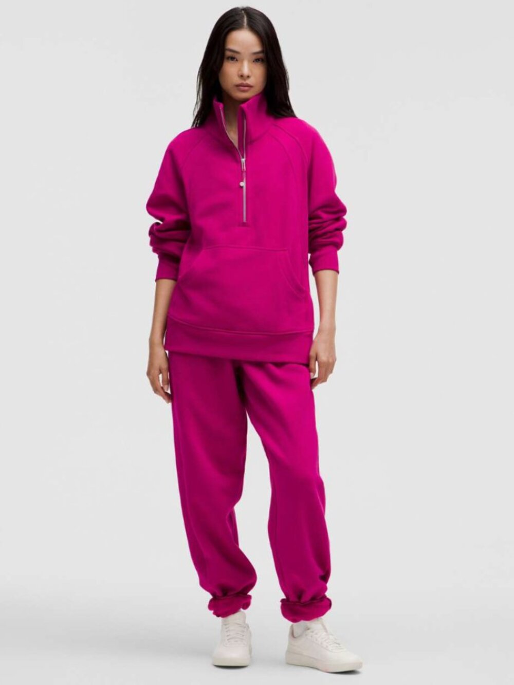 Lululemon Scuba Oversized Funnel-Neck Half Zip *Long Ripened Raspberry Size M/L - Picture 8 of 10